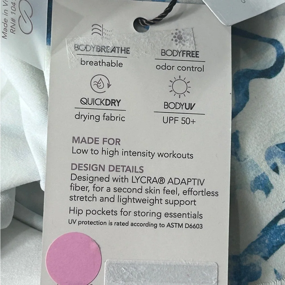 Calia Womens XS 7/8 Leggings Moss‎ Print Multi High Rise Pockets WAX14202PRT NWT
